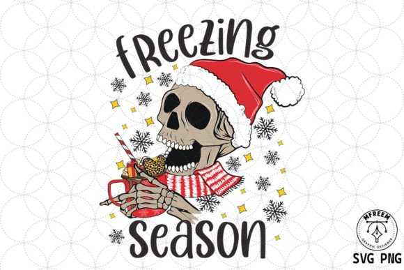 Freezing Season Skeleton Christmas SVG