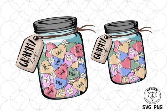 Grammy Life Candy Heart Sublimation SVG Review