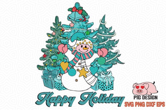 Happy Holiday Snowman Christmas Tree SVG Review