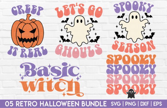 Retro Halloween Bundle - Halloween PNG